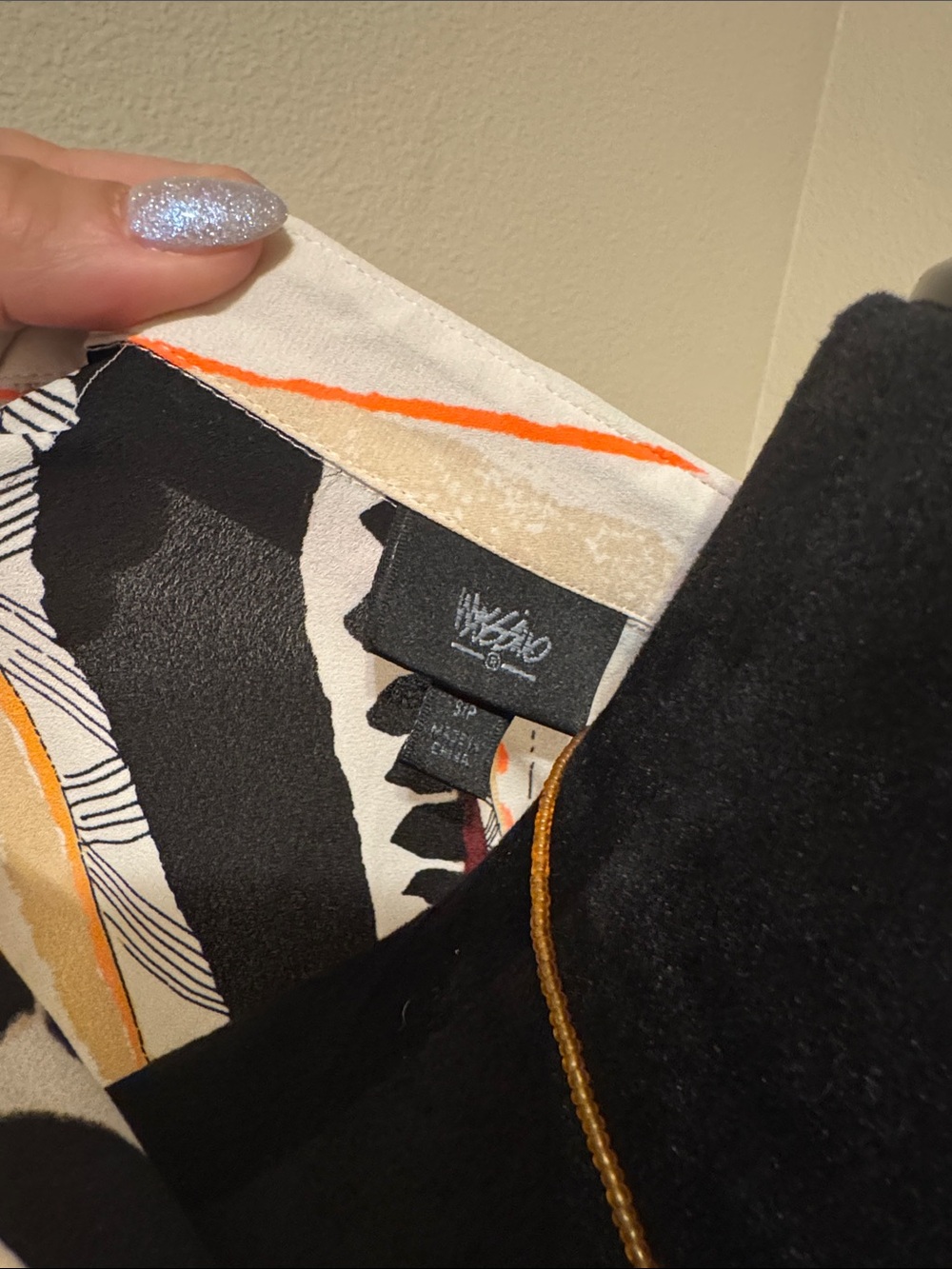 😍Mossimo Geometric Matching Set in Black, White, Orange - Picture 2 of 7